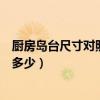 廚房島臺(tái)尺寸對(duì)照表（我想了解關(guān)于廚房島臺(tái)的尺寸一般是多少）