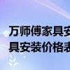 萬師傅家具安裝考試答案（哪位說說萬師傅家具安裝價格表）