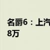 名爵6：上汽第三代名爵6售價(jià)為9.38萬(wàn)-13.98萬(wàn)
