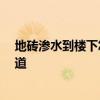 地磚滲水到樓下怎么辦 地磚往樓一下漏水怎么解決 哪位知道 