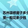 蘇州裝修房子多少錢一平方 蘇州55平方米的新家園 裝修  家里一般花多少錢 