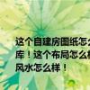 這個自建房圖紙怎么樣？效果圖是別人畫的圖原圖是我自己改的沒有車庫！這個布局怎么樣？是不是臥室衛(wèi)生間太少露臺太多空間利用率太低風水怎么樣！