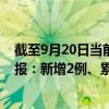 截至9月20日當前天津河東區(qū)最新疫情消息今天實時數(shù)據(jù)通報：新增2例、累計確診55例