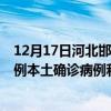12月17日河北邯鄲最新疫情消息今天實(shí)時(shí)數(shù)據(jù)通報(bào)：新增0例本土確診病例和0例無癥狀感染者