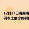 12月17日海南?？谧钚乱咔橄⒔裉鞂?shí)時(shí)數(shù)據(jù)通報(bào)：新增0例本土確診病例和0例無癥狀感染者