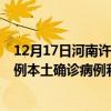 12月17日河南許昌最新疫情消息今天實時數(shù)據(jù)通報：新增0例本土確診病例和0例無癥狀感染者