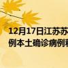 12月17日江蘇蘇州最新疫情消息今天實時數(shù)據(jù)通報：新增0例本土確診病例和0例無癥狀感染者