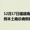 12月17日福建南平最新疫情消息今天實(shí)時數(shù)據(jù)通報:新增1例本土確診病例和0例無癥狀感染者 12月17日福建南平最新疫情消息今天實(shí)時數(shù)據(jù)通報:新增1例本土確診病例和0例無癥狀感染者