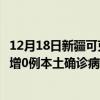 12月18日新疆可克達拉最新疫情消息今天實時數(shù)據(jù)通報：新增0例本土確診病例和0例無癥狀感染者