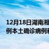 12月18日湖南湘西最新疫情消息今天實時數據通報：新增0例本土確診病例和0例無癥狀感染者