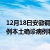 12月18日安徽銅陵最新疫情消息今天實(shí)時(shí)數(shù)據(jù)通報(bào)：新增0例本土確診病例和0例無癥狀感染者