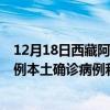 12月18日西藏阿里最新疫情消息今天實(shí)時(shí)數(shù)據(jù)通報(bào)：新增0例本土確診病例和0例無癥狀感染者
