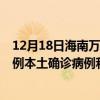 12月18日海南萬寧最新疫情消息今天實(shí)時(shí)數(shù)據(jù)通報(bào)：新增0例本土確診病例和0例無癥狀感染者