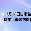 12月18日甘肅蘭州最新疫情消息今天實(shí)時(shí)數(shù)據(jù)通報(bào)：新增0例本土確診病例和0例無癥狀感染者
