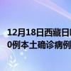 12月18日西藏日喀則最新疫情消息今天實(shí)時(shí)數(shù)據(jù)通報(bào)：新增0例本土確診病例和0例無癥狀感染者