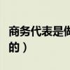 商務(wù)代表是做什么的工作（商務(wù)代表是做什么的）