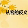 從容的反義詞是什么詞（從容的反義詞）