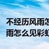 不經(jīng)歷風雨怎么見彩虹英語怎么說（不經(jīng)歷風雨怎么見彩虹）