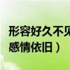 形容好久不見感情依舊的詞語（形容好久不見感情依舊）