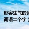 形容生氣的詞語二個字和四個字（形容生氣的詞語二個字）