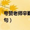 夸贊老師辛勤付出的詩（夸贊老師辛苦付出詩句）