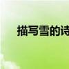 描寫雪的詩40首詩（描寫雪的詩40首）
