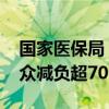 國家醫(yī)保局：通過談判降價和報銷 累計為群眾減負(fù)超7000億元