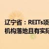 遼寧?。篟EITs項目給予最高100萬元前期工作費支持，創(chuàng)投機構(gòu)落地且有實際投資的最高激勵1000萬元