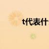 t代表什么數(shù)學(xué)單位（t代表什么）
