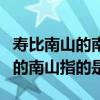 壽比南山的南山指的是中國哪座山（壽比南山的南山指的是）