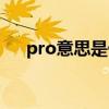 pro意思是什么意思?。╬ro是啥意思）