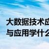 大數據技術應用學什么就業(yè)方向（大數據技術與應用學什么）