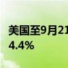 美國(guó)至9月21日當(dāng)周紅皮書(shū)商業(yè)零售銷(xiāo)售年率4.4%