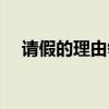 請(qǐng)假的理由領(lǐng)導(dǎo)不會(huì)拒絕（請(qǐng)假的理由）
