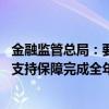 金融監(jiān)管總局：要雷厲風(fēng)行推動重點(diǎn)工作任務(wù)落地見效 全力支持保障完成全年經(jīng)濟(jì)社會發(fā)展目標(biāo)任務(wù)