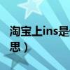 淘寶上ins是什么意思啊（淘寶上ins是什么意思）