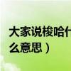 大家說梭哈什么意思網(wǎng)絡(luò)用語（大家說梭哈什么意思）