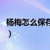 楊梅怎么保存時間能放久一點(diǎn)（楊梅怎么保存）