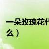 一朵玫瑰花代表什么數(shù)字（一朵玫瑰花代表什么）