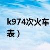 k974次火車時刻表到鄭州（k974次火車時刻表）