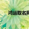 鴻運(yùn)取名網(wǎng)手機(jī)版（取名網(wǎng)鴻運(yùn)測(cè)名）