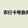 農(nóng)行卡號查詢歸屬地查詢（農(nóng)行卡號查詢）