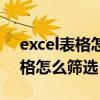 excel表格怎么篩選出標注顏色的（excel表格怎么篩選）