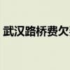 武漢路橋費欠費名單公告（武漢路橋費查詢）